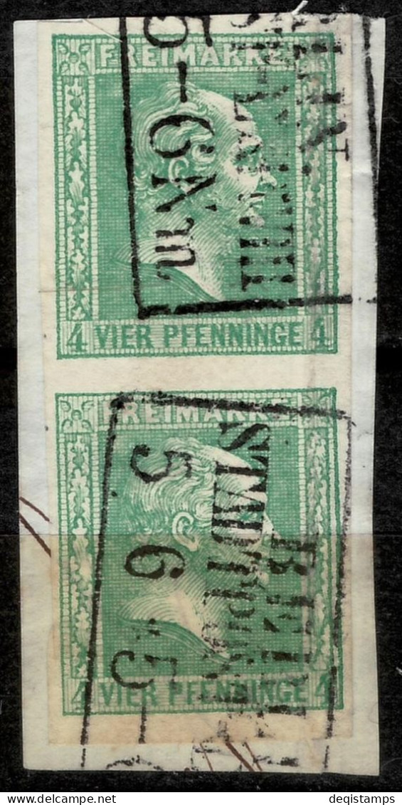 German States Prussia 1856 4 Sgr  Used Cut - Postfris