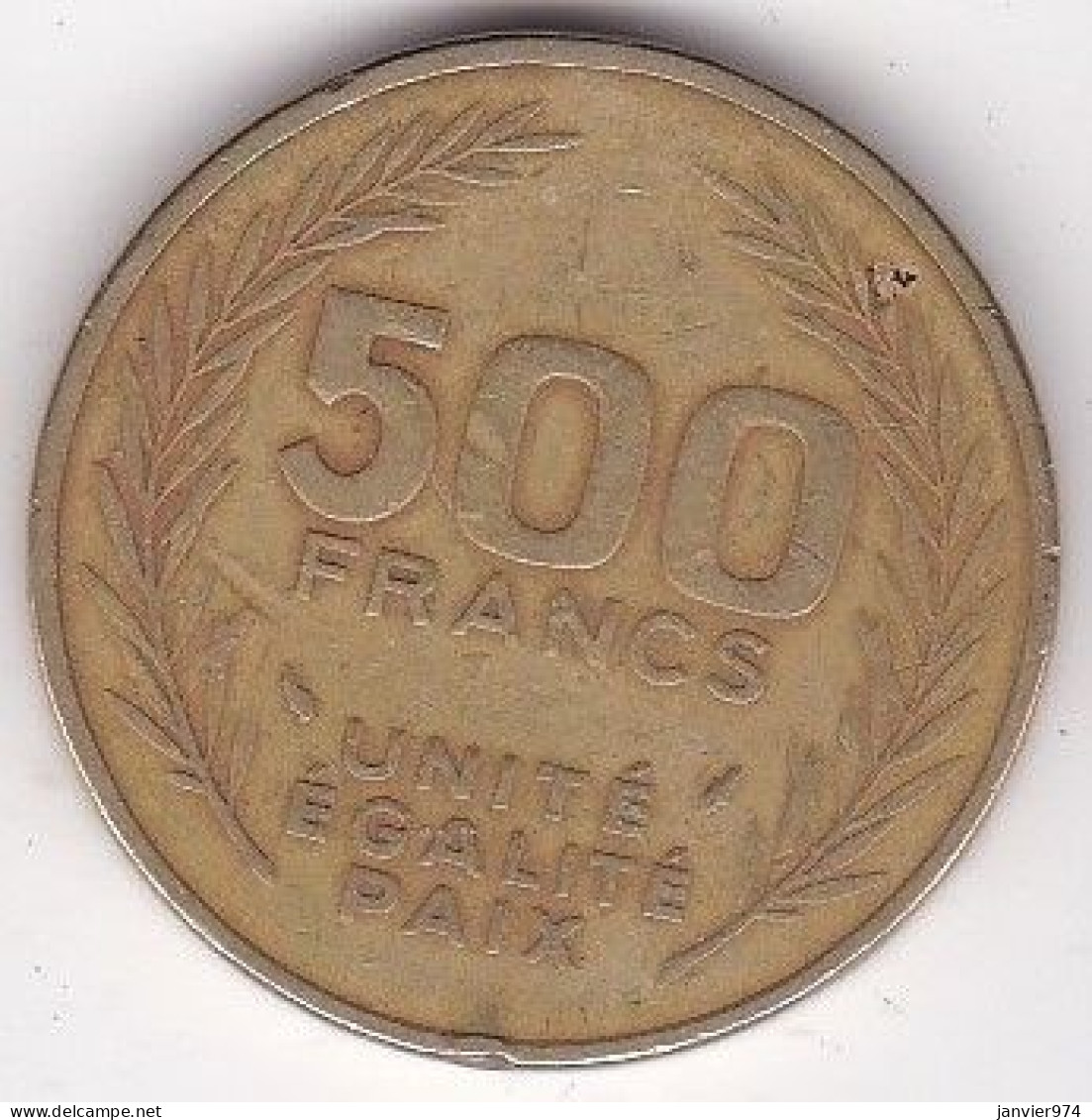 République De Djibouti 500 Francs 1989, Bronze-aluminium, KM# 27 - Dschibuti
