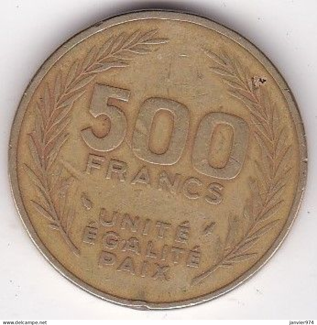 République De Djibouti 500 Francs 1989, Bronze-aluminium, KM# 27 - Gibuti