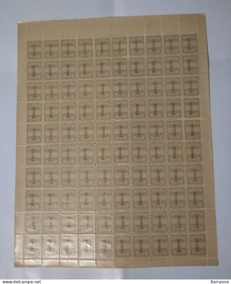 Pliego 100 Sellos 1930 Exposición De Barcelona 5 Cts Serie 6 Nuevo Numeración Trasera Edifil 6 - Full Sheets
