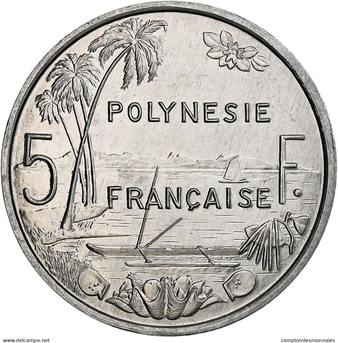 Polynésie Française, 5 Francs, 1994, Paris, I.E.O.M., Aluminium, SPL, KM:12 - Polinesia Francesa