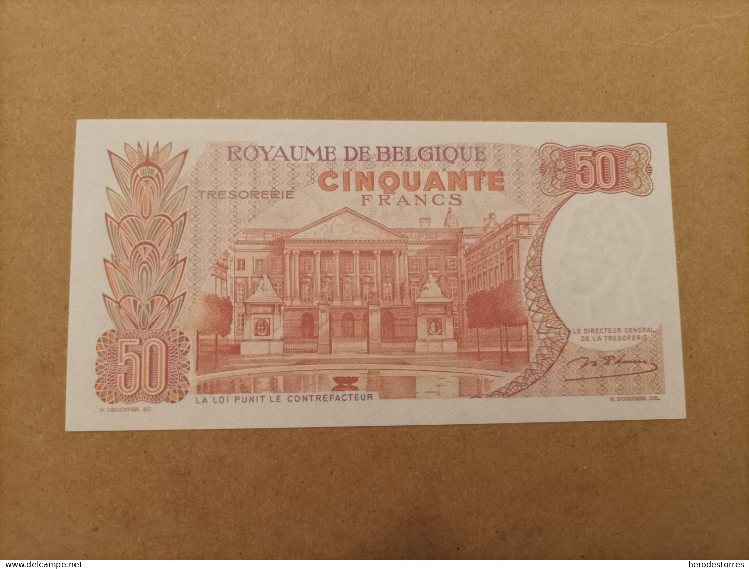 Billete De Bélgica De 50 Francos, Año 1966, UNC - To Identify
