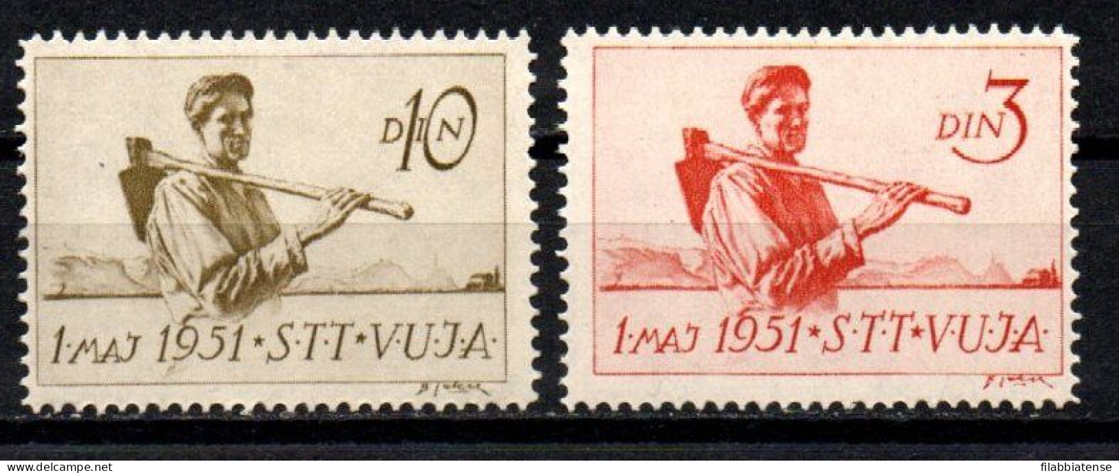 1951 - Italia - Trieste B 38/39  I Maggio      ------- - Mint/hinged