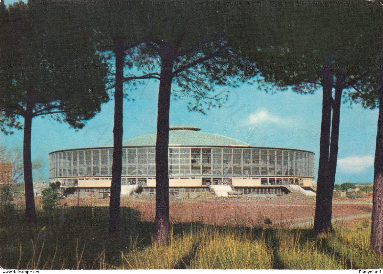 CARTOLINA  ROMA,LAZIO-E.U.R.-PALAZZO DELLO SPORT-CULTURA,RELIGIONE,MEMORIA,IMPERO ROMANO,BELLA ITALIA,VIAGGIATA 1961 - Stadien & Sportanlagen