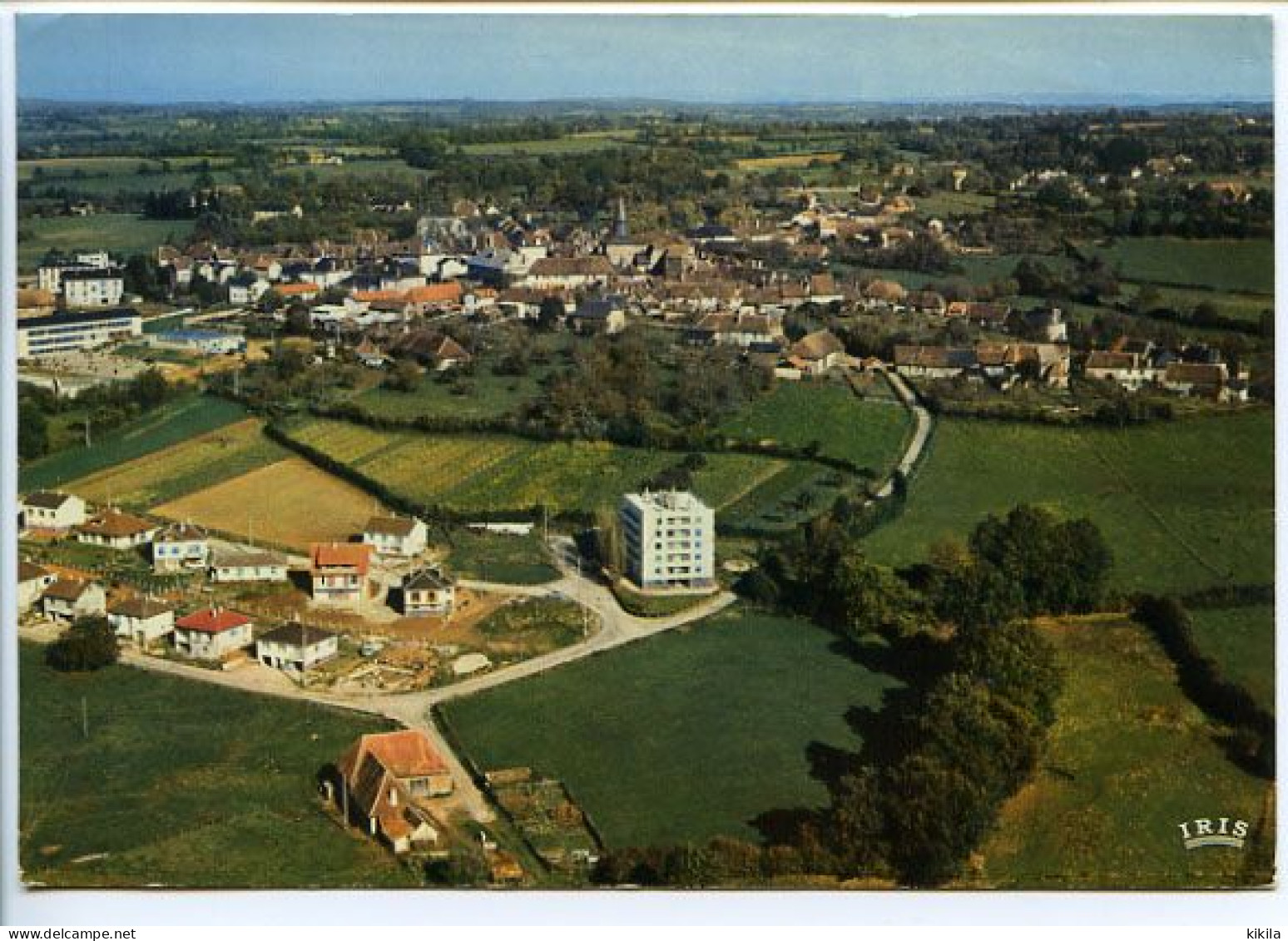 CPSM Dentelée 10.5 X 15 Haute-Vienne SAINT GERMAIN-LES-BELLES Vue Aérienne - Saint Germain Les Belles