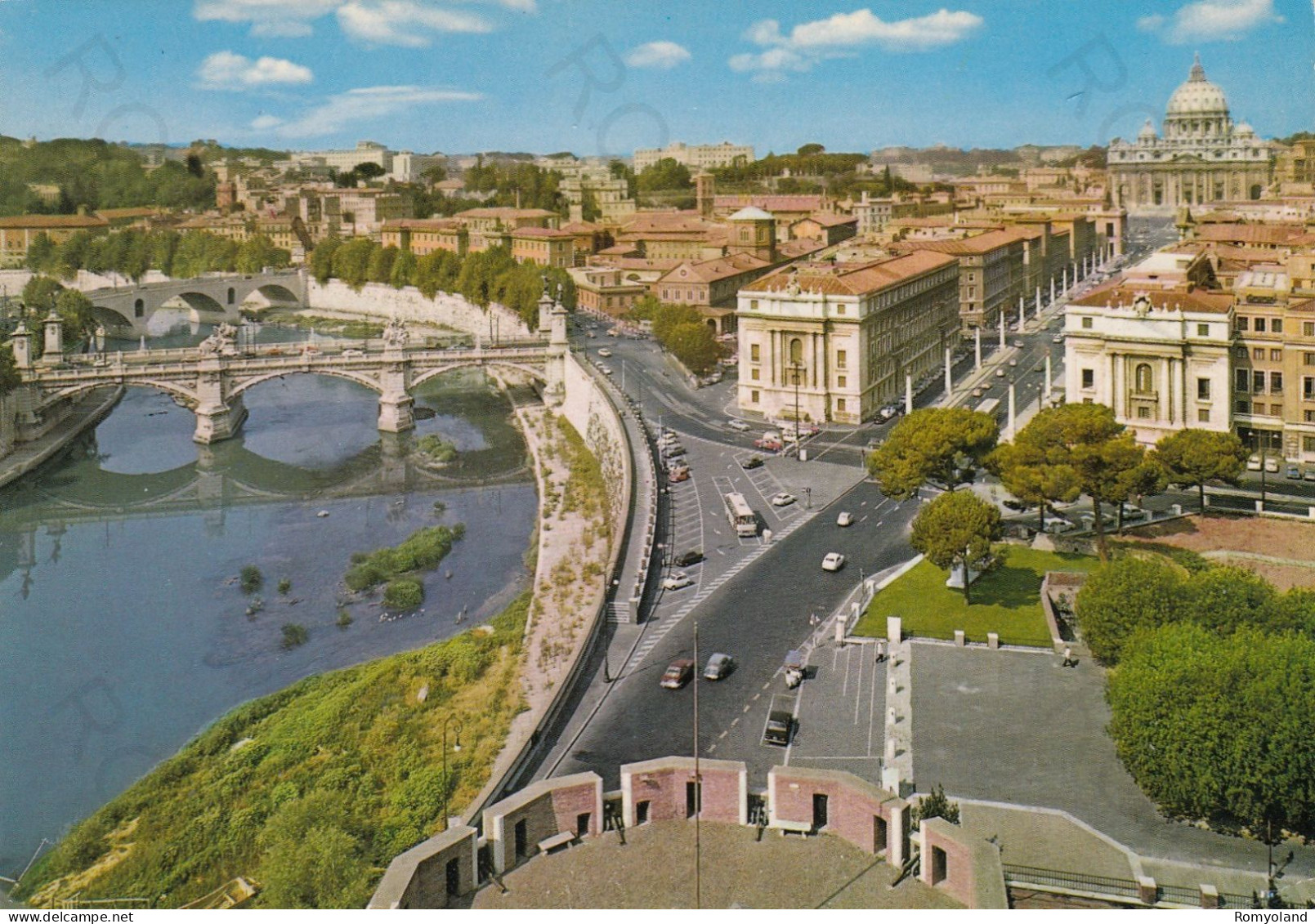 CARTOLINA  ROMA,LAZIO-PANORAMA-STORIA,CULTURA,RELIGIONE,MEMORIA,IMPERO ROMANO,CRISTIANESIMO,BELLA ITALIA,VIAGGIATA 1984 - Tarjetas Panorámicas