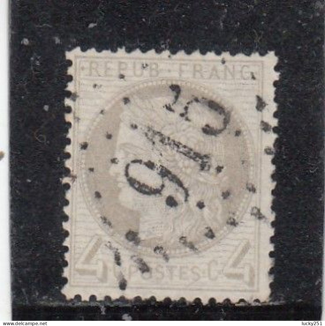 France - Année 1871/75 - N°YT 52 - Type Cérès - Oblitération Losange GC - 4c Gris - 1871-1875 Cérès