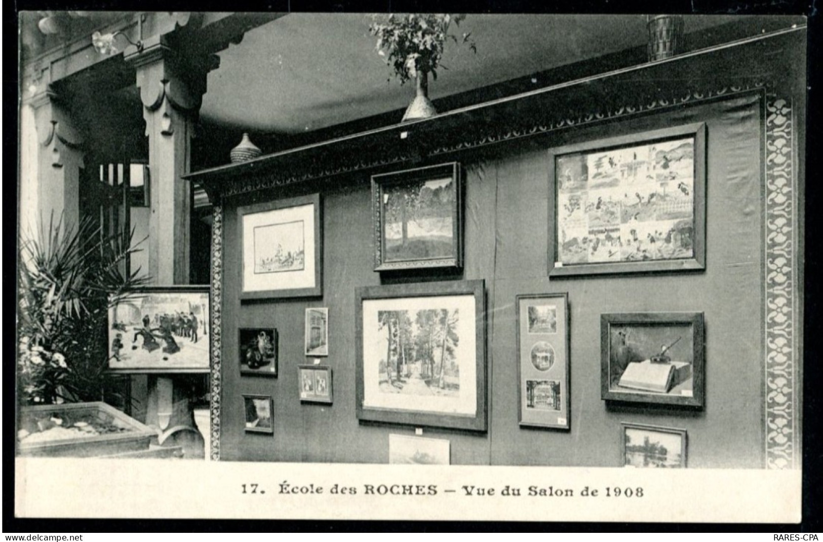 27 VERNEUIL SUR AVRE - ECOLE DES ROCHES - VUE DU SALON DE 1908 - Verneuil-sur-Avre