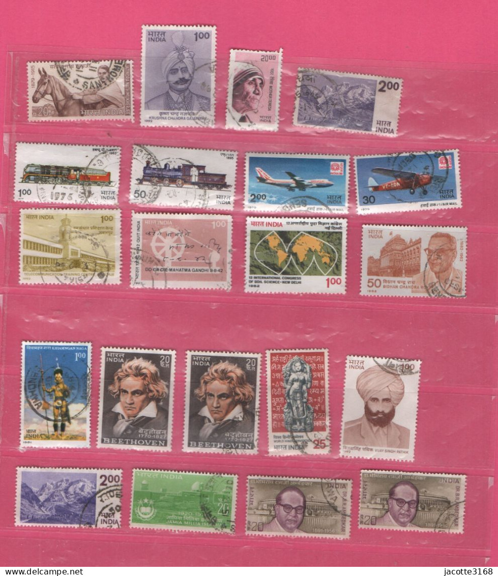 Inde 1969 1975  Lot De 82 Timbres - Used Stamps