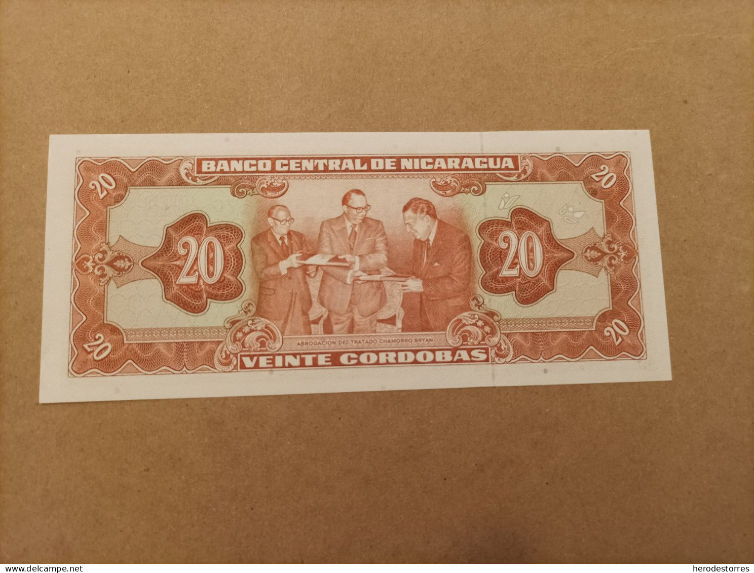 Billete De Nicaragua De 20 Córdobas, Año 1978, Nº Bajisimo 0000176, UNC - Nicaragua