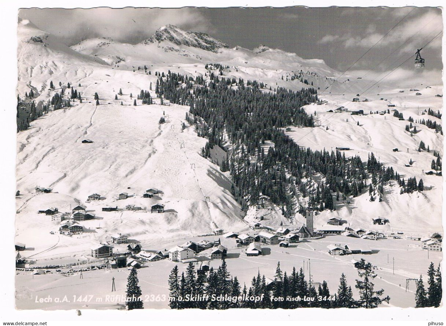 A-6043   LECH : Rüfibahn Und Skilift Schlegelkopf - Lech