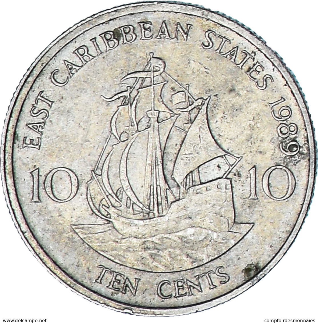 Etats Des Caraibes Orientales, 10 Cents, 1989 - Ostkaribischer Staaten