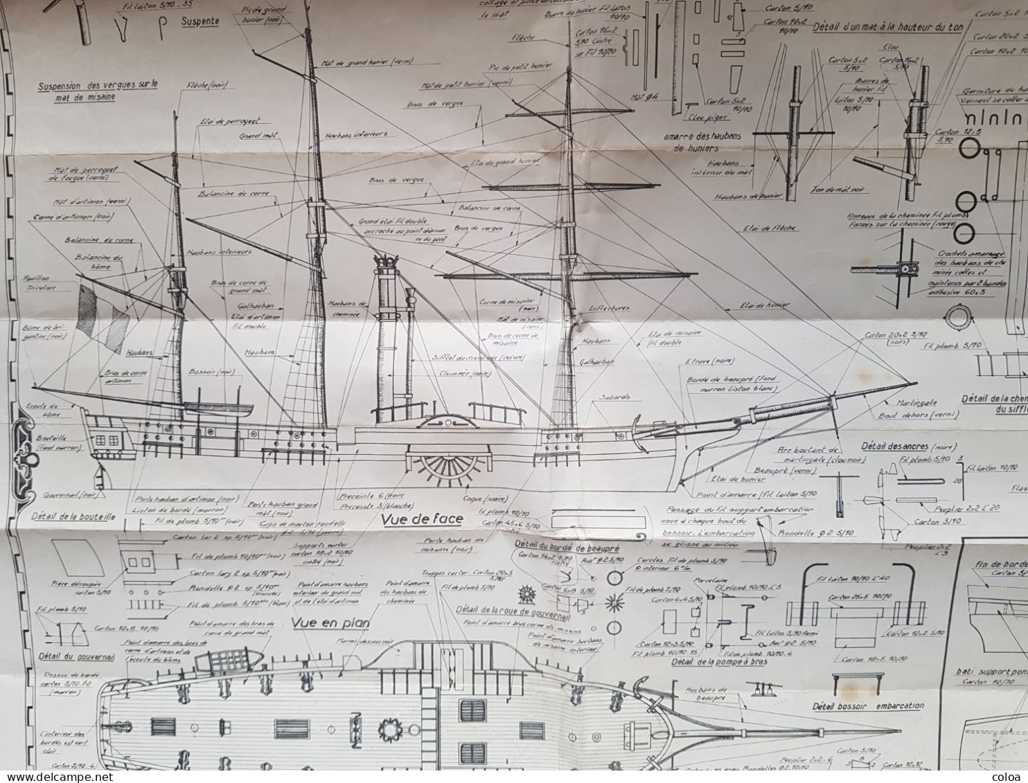 Marine Modélisme Plan Maquette  Corvette à Vapeur LE VELOCE De 1840 - Otros & Sin Clasificación