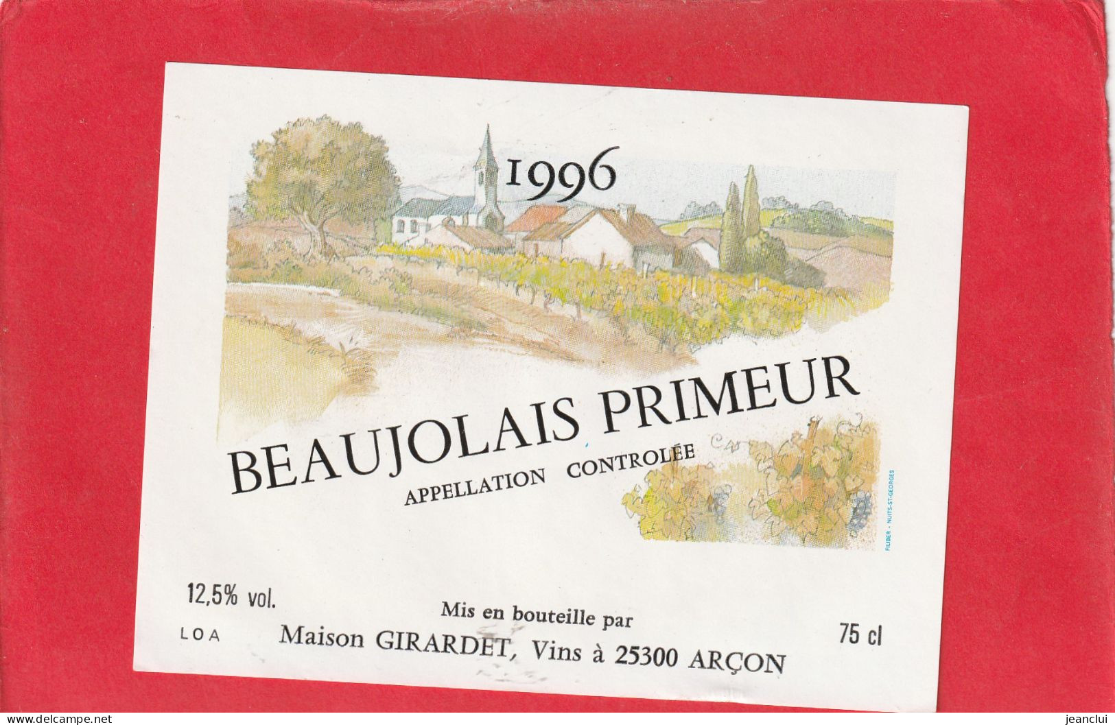 BEAUJOLAIS PRIMEUR  1996 - Beaujolais