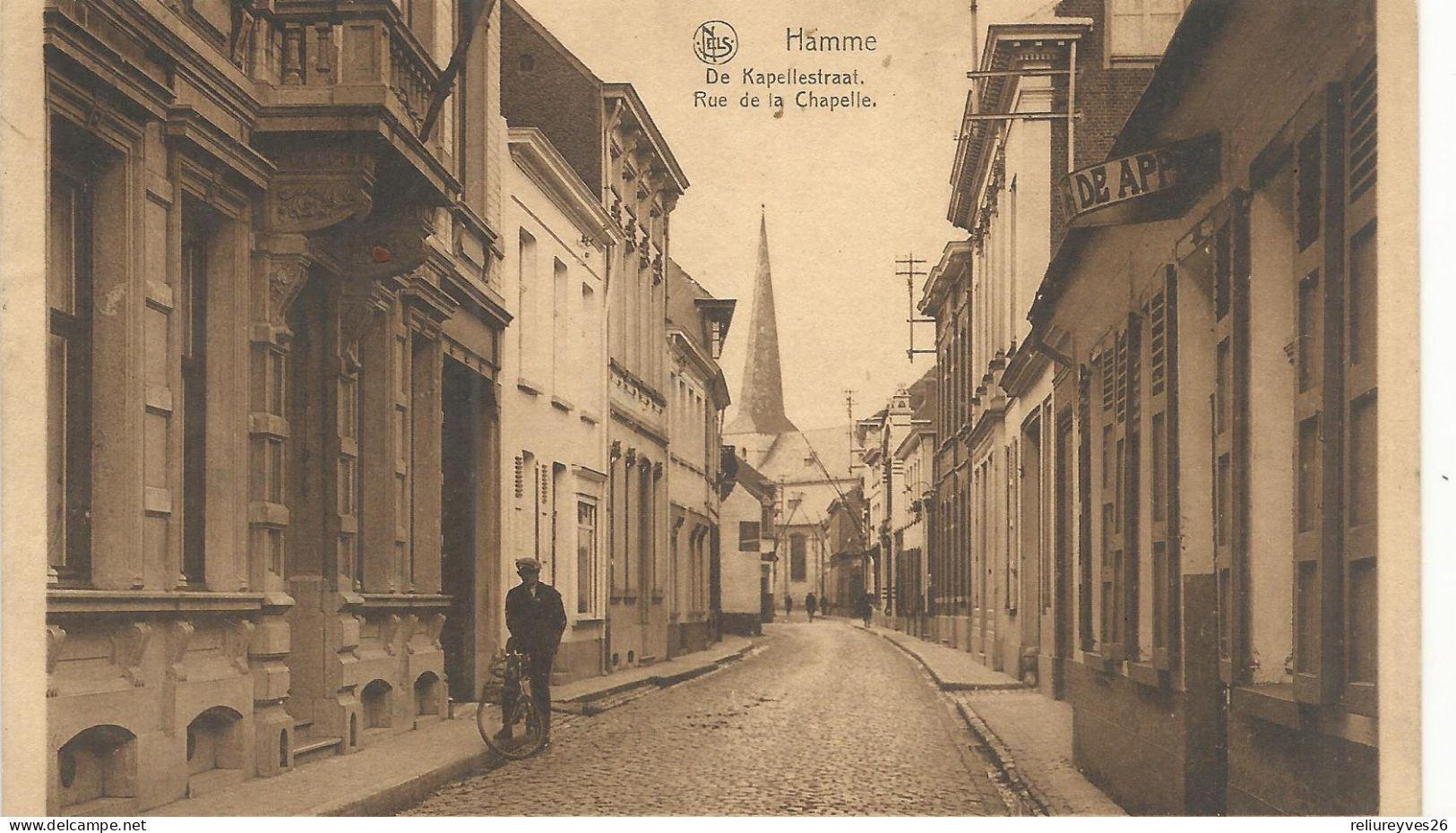 CPA, Belgique , Hamme ,rue De La Chapelle, De Kapellestraat ,  Ed. Nouvau - Hamme