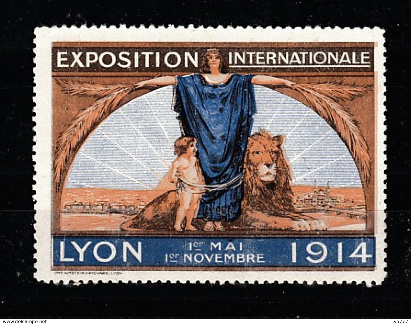 VV-053 1914 Lyon Exposition Internationale Vignette Big MNH** - Autres & Non Classés