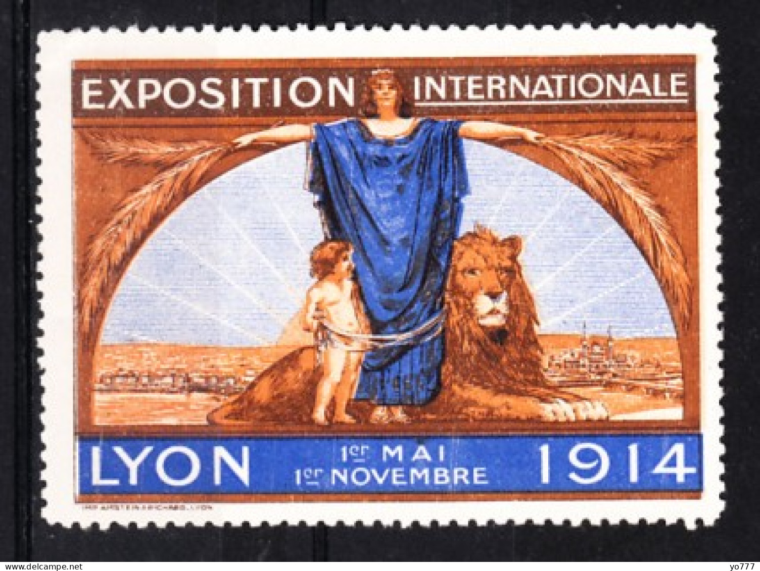 VV-054 1914 Lyon Exposition Internationale Vignette Small MNH** - Autres & Non Classés