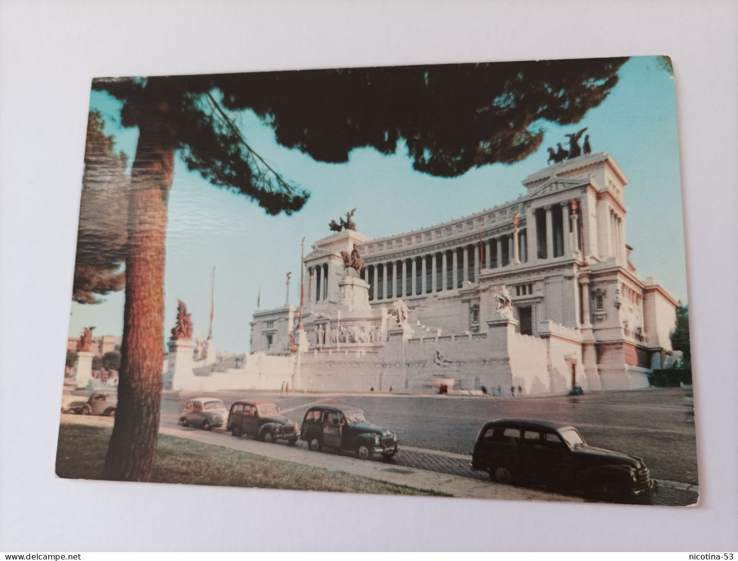 CT-04897- ROMA - MONUMENTO A VITTORIO EMANUELE II E TOMBA DEL MILITE IGNOTO- AUTO EPOCA TOPOLINO GIARDINETTA - Altare Della Patria