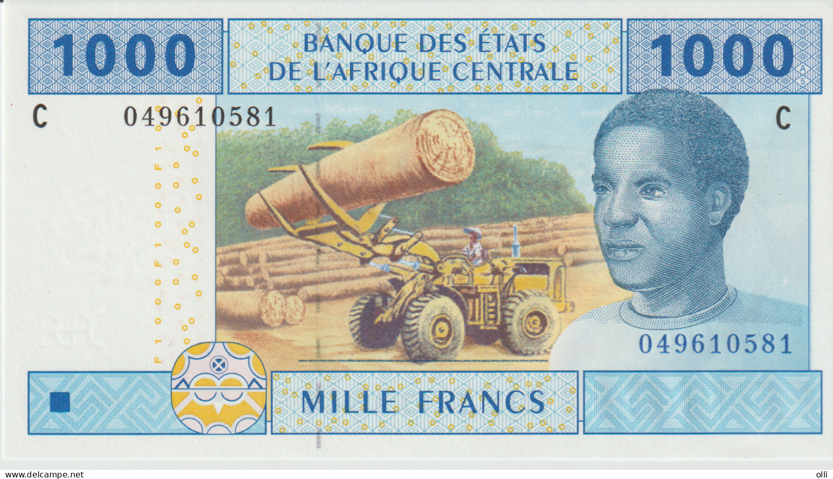 Central African States, CHAD 1000 Francs 2002, UNC - Tchad