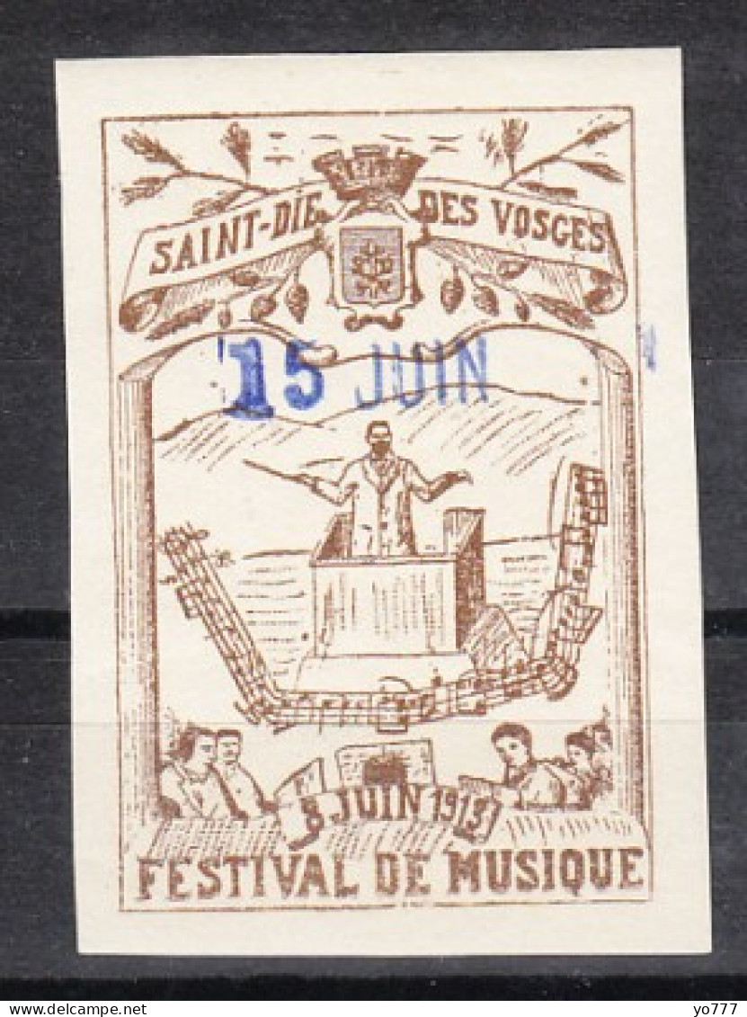 VV-076 1913 Saint Die Des Vosges Music Festival Vignette MNH** - Sonstige & Ohne Zuordnung