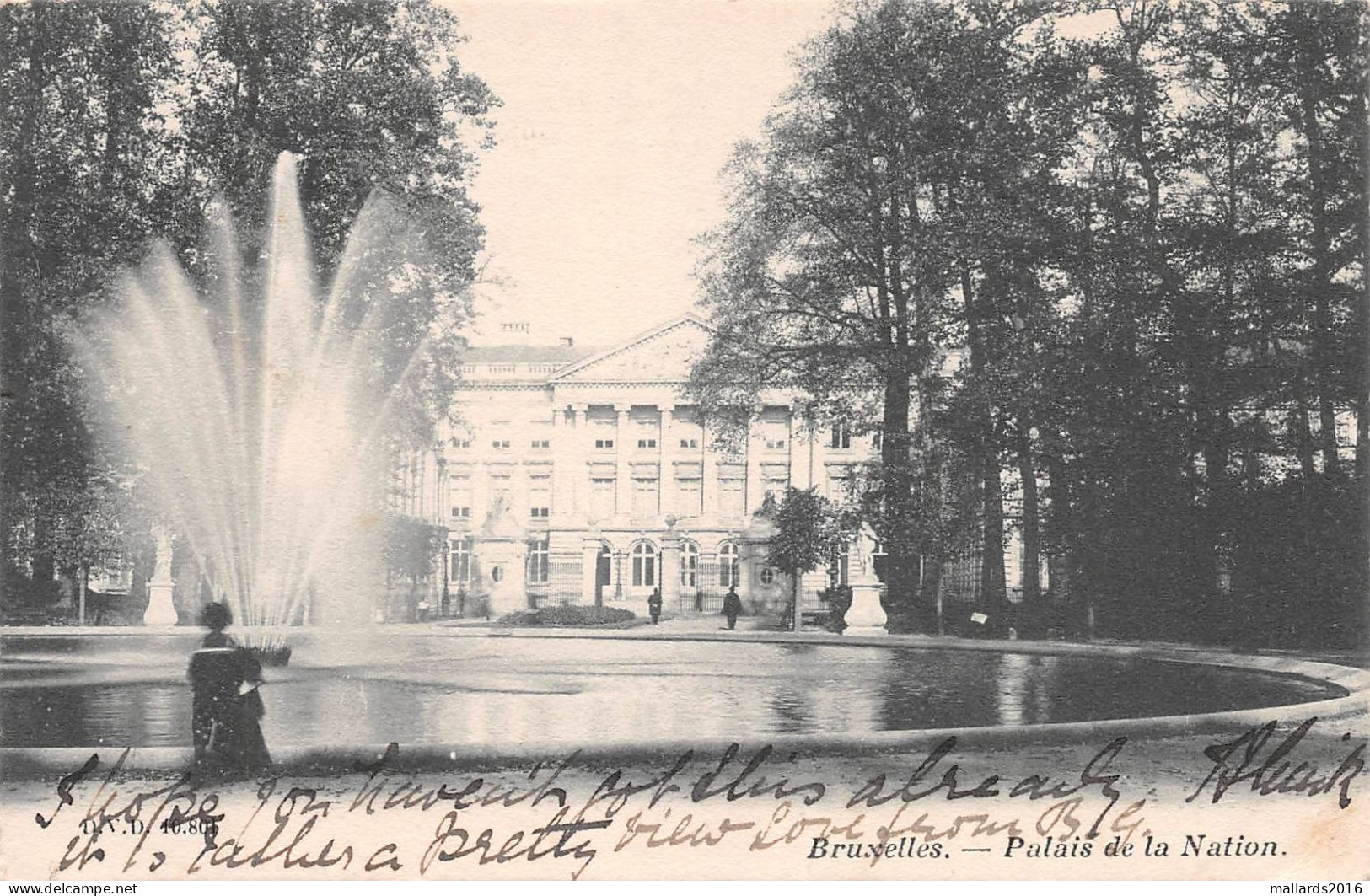 BRUXELLES - PALAIS DE LA NATION - POSTED IN 1905 ~ A 118 YEAR OLD VINTAGE POSTCARD #234010 - Institutions Internationales