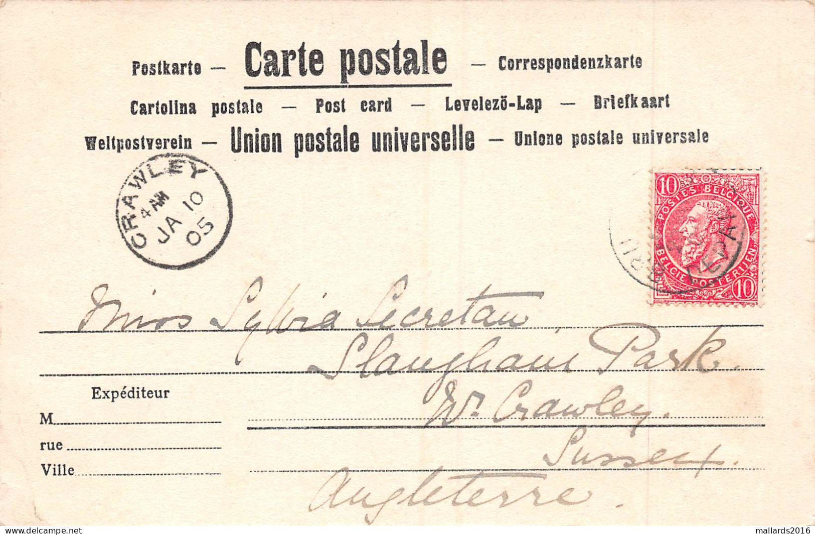 BRUXELLES - PALAIS DE LA NATION - POSTED IN 1905 ~ A 118 YEAR OLD VINTAGE POSTCARD #234010 - Institutions Internationales