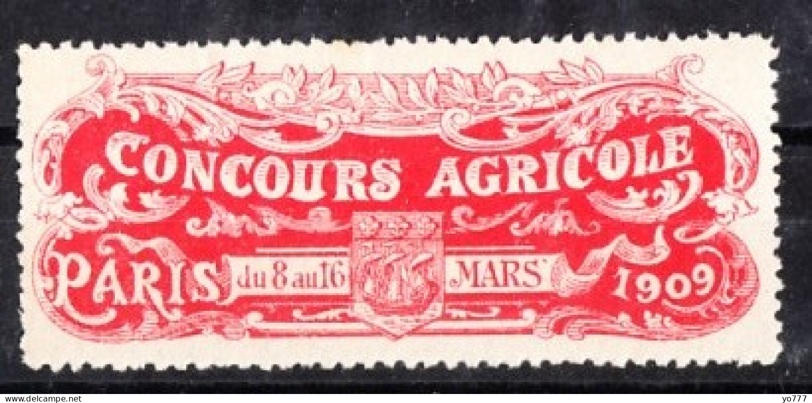 VV-095 1909 Concours Agricole Paris Vignette MNH** - Other & Unclassified