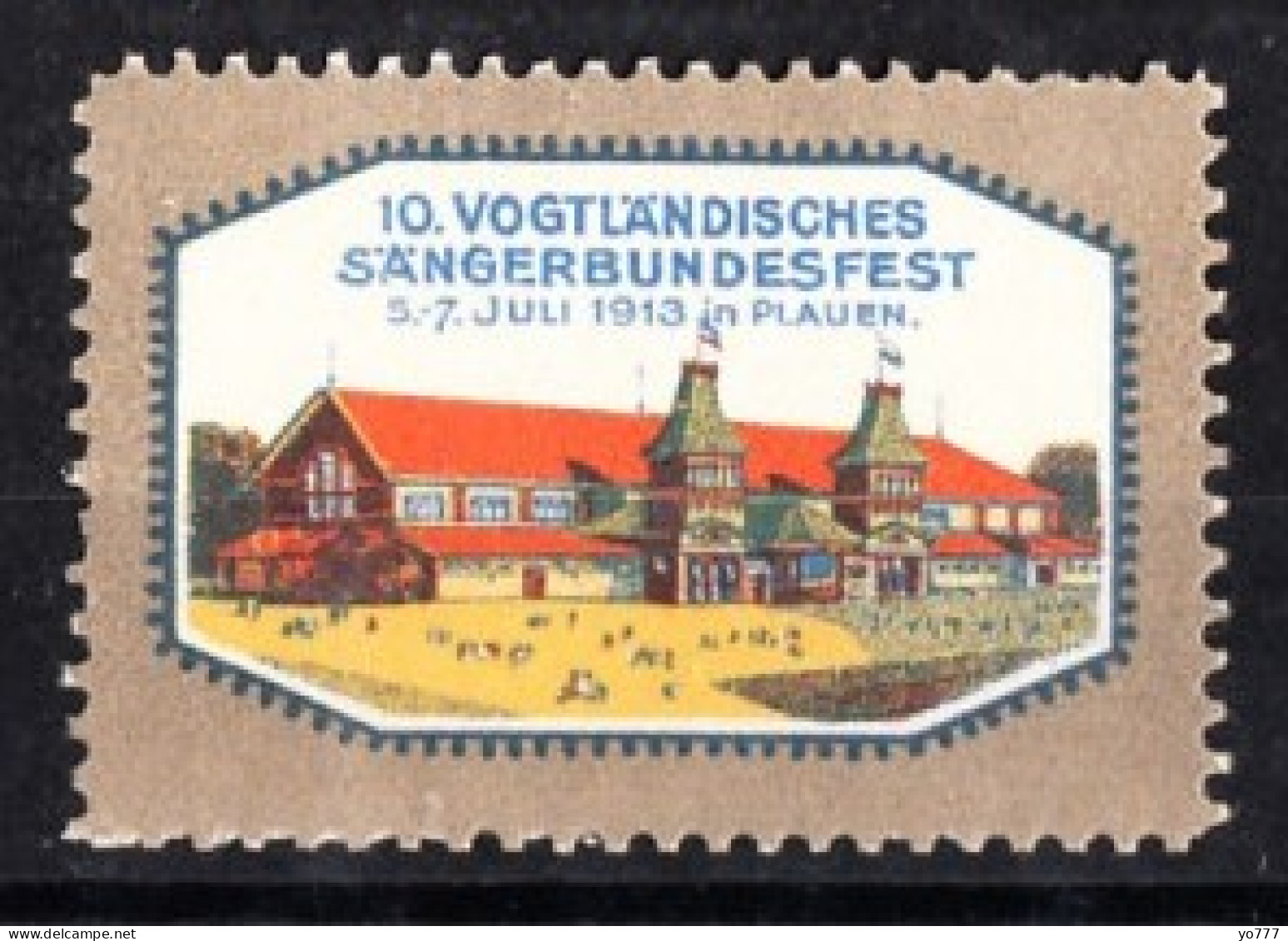 VV-096 1913 10.Vogtlandisches Sangerbundesfest Vignette MNH ** - Sonstige & Ohne Zuordnung