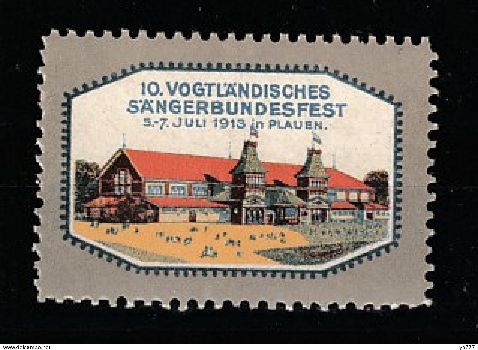 VV-097 1913 10.Vogtlandisches Sangerbundesfest Vignette MNH ** - Otros & Sin Clasificación