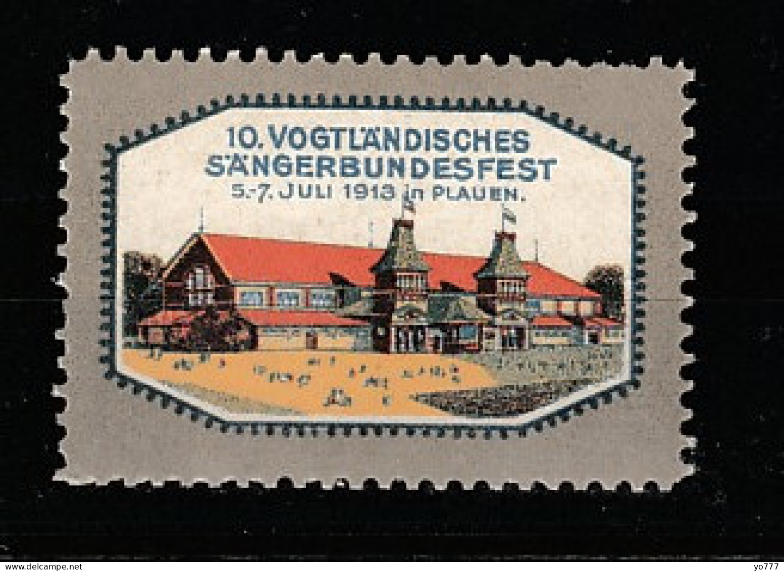VV-098 1913 10.Vogtlandisches Sangerbundesfest Vignette MNH ** - Autres & Non Classés