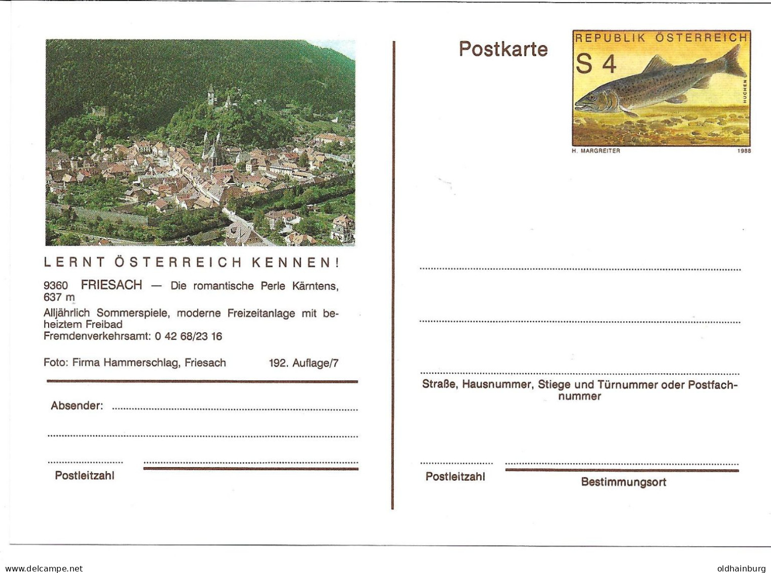 2355r: Österreich 1988, Margreiter: Bildpostkarte 9360 Friesach, Motiv Sommerspiele Etc., ** - Friesach