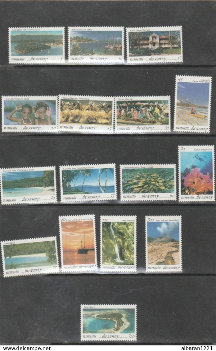 Vanuatu 915/930 Paysages Série Complète Neuve ** Superbe - Vanuatu (1980-...)