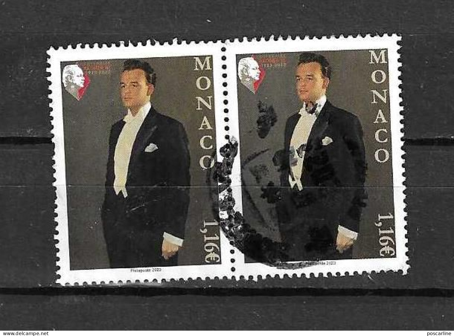 Monaco, 2023, Paire,  Prince Rainier, Cachet Rond - Used Stamps