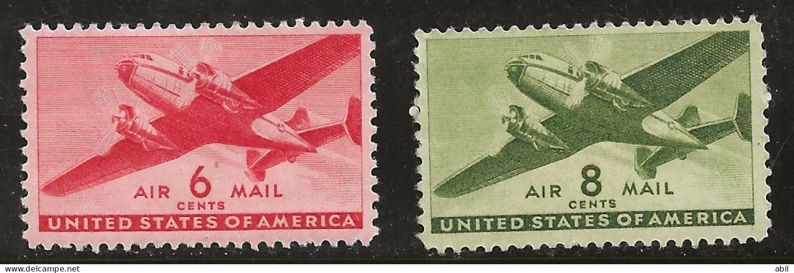 Etats-Unis 1941-1944 N° Y&T :  Av 26 Et 27 * - 1b. 1918-1940 Unused