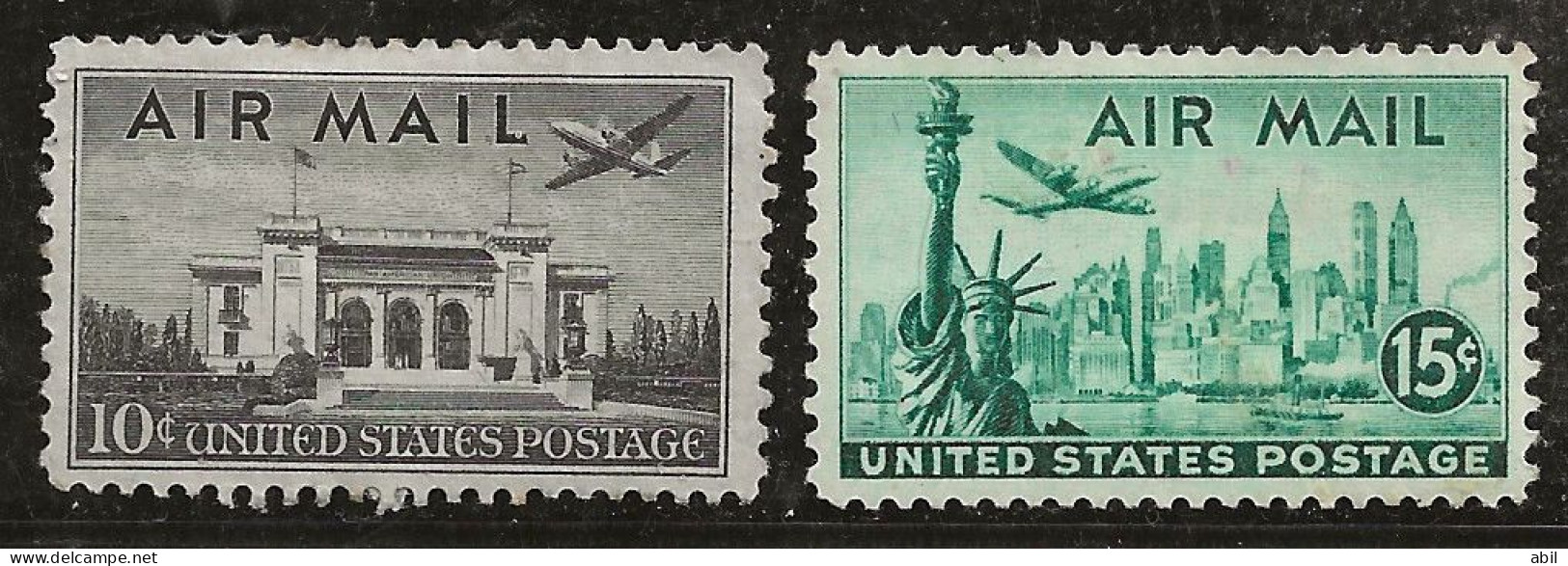 Etats-Unis 1947 N° Y&T :  Av 36 Et 37 * - 2b. 1941-1960 Ongebruikt