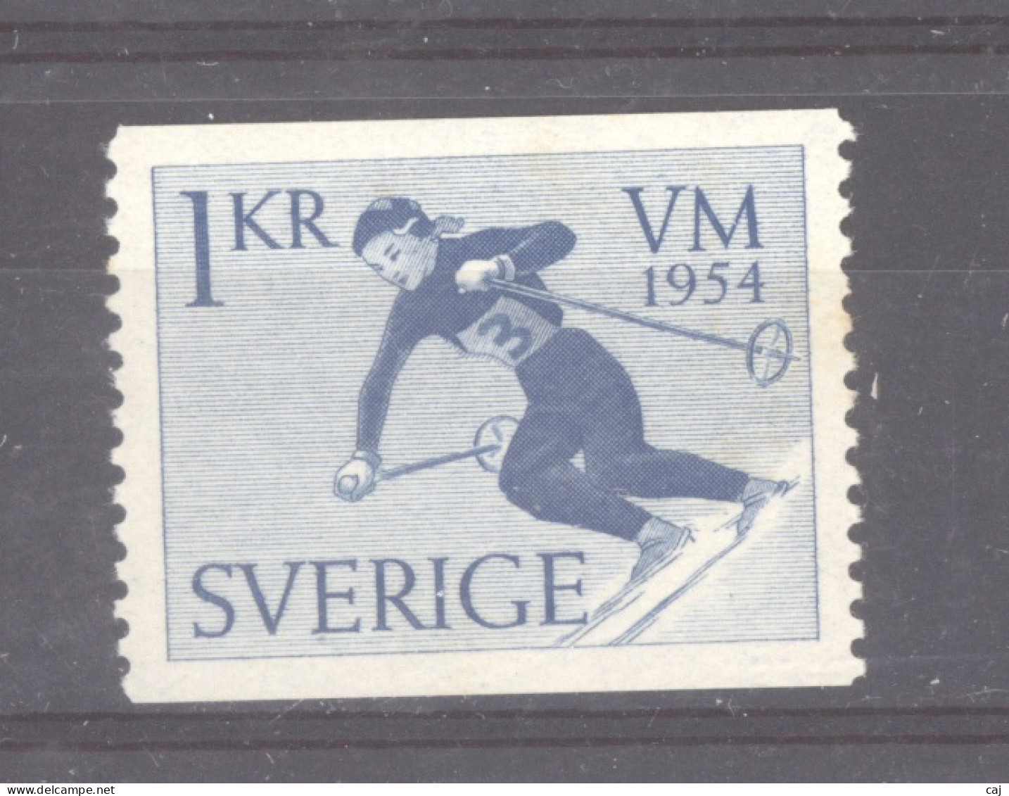 Suède  :  Yv  386  *   Ski - Ongebruikt