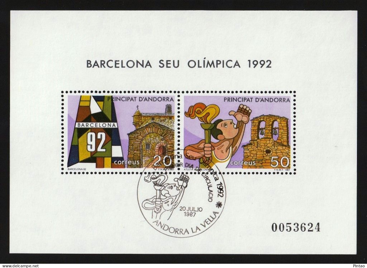 WW13999- ANDORRA (ESPANHA) 1987- CTO (BARCELONA 1992 - J. OLÍMPICOS) - Gebraucht