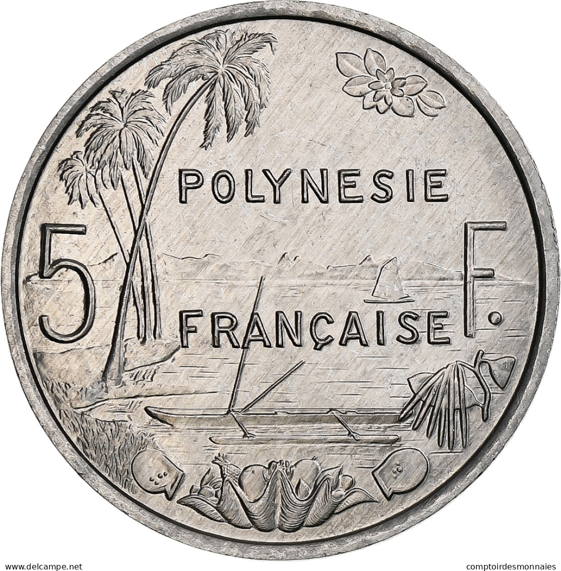 Polynésie Française, 5 Francs, 1994, Paris, I.E.O.M., Aluminium, SPL, KM:16 - French Polynesia