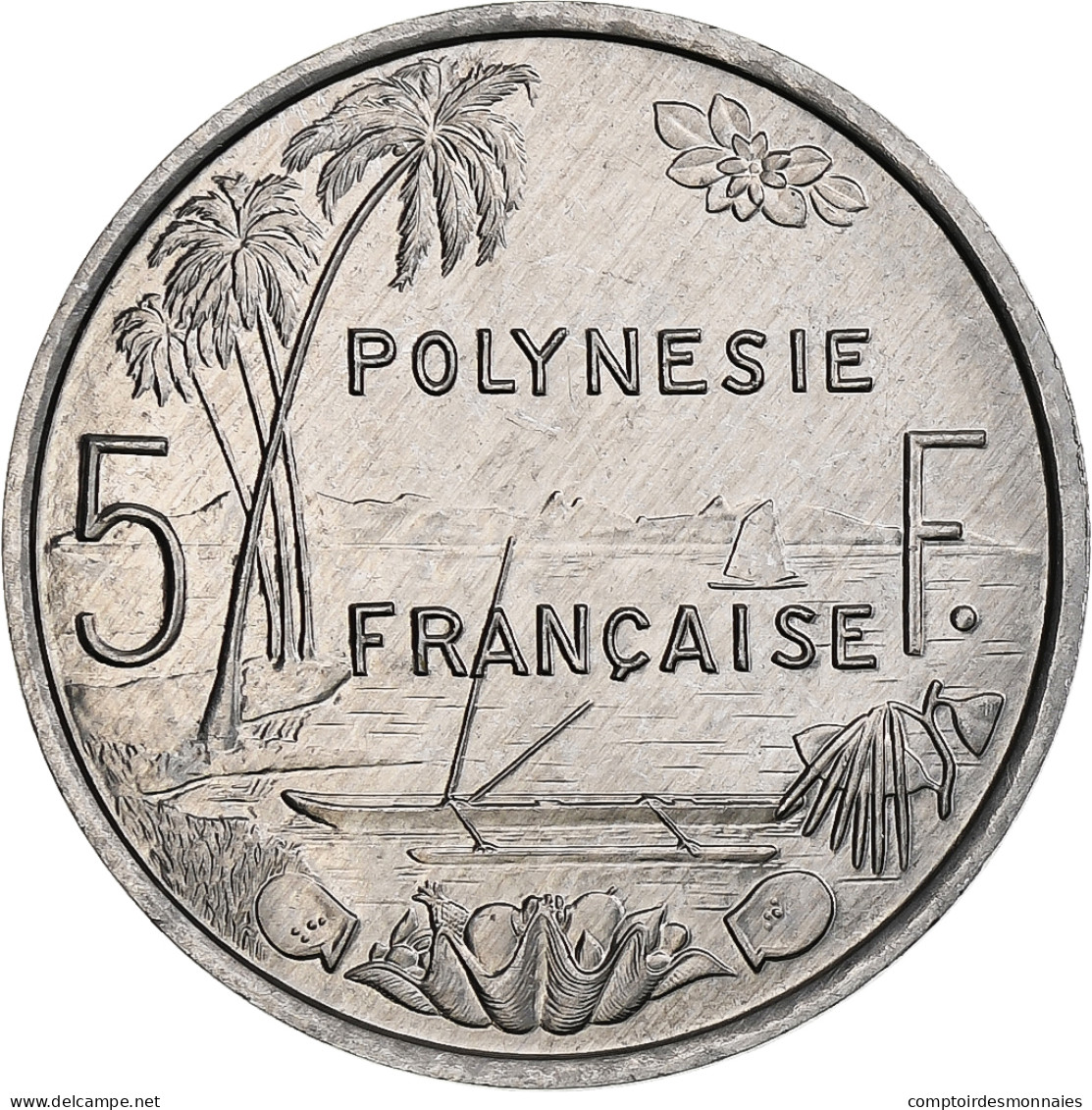 Polynésie Française, 5 Francs, 1994, Paris, I.E.O.M., Aluminium, SPL, KM:16 - Französisch-Polynesien