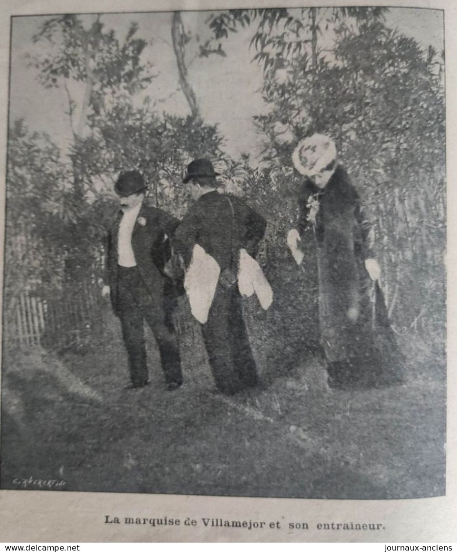 1901 LA CÔTE D'AZUR SPORTIVE - LES COURSES DE NICE - GRAND PRIX DE MONACO - MARQUISE DE VILLAMAJOR - LA VIE AU GRAND AIR - Equitation