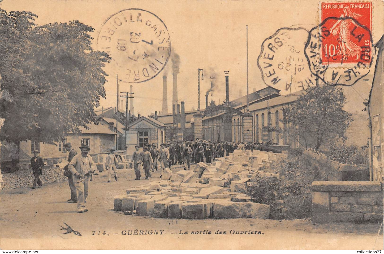 58-GUERIGNY- LA SORTIER DES OUVRIERS - Guerigny