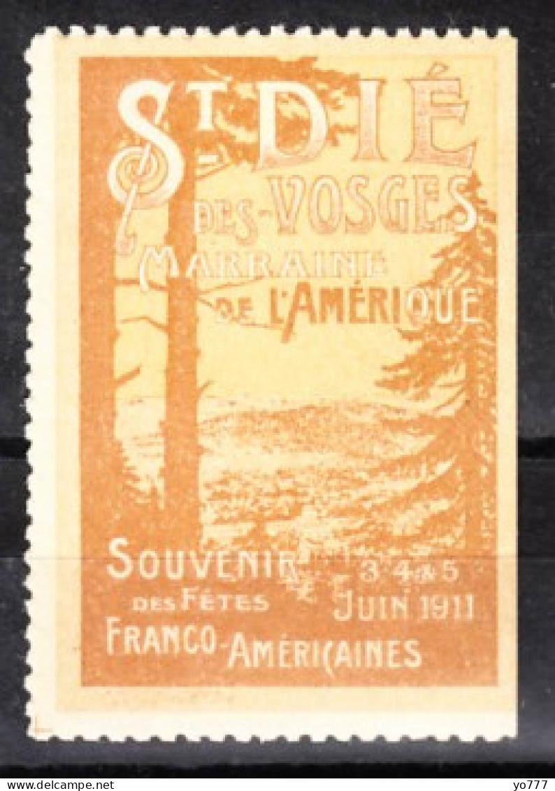 VV-120 1911 St. Die Des Vosges Marraine De La Amerique Vignette MNH** - Other & Unclassified