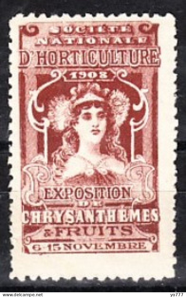 VV-137 1908 Societe Nationale De Horticulture Exposition Fruits Vignette MH* - Altri & Non Classificati