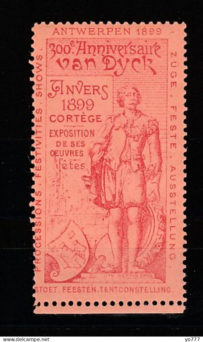 VV-161 1899 A.Van DYCK Antwerpen Vignette MNH** - Other & Unclassified