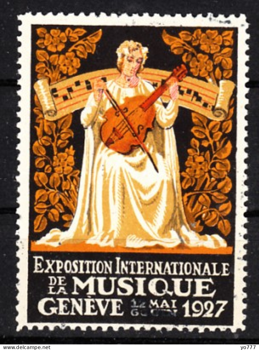 VV-163 1927 Geneve Music Vignette MH* - Otros & Sin Clasificación