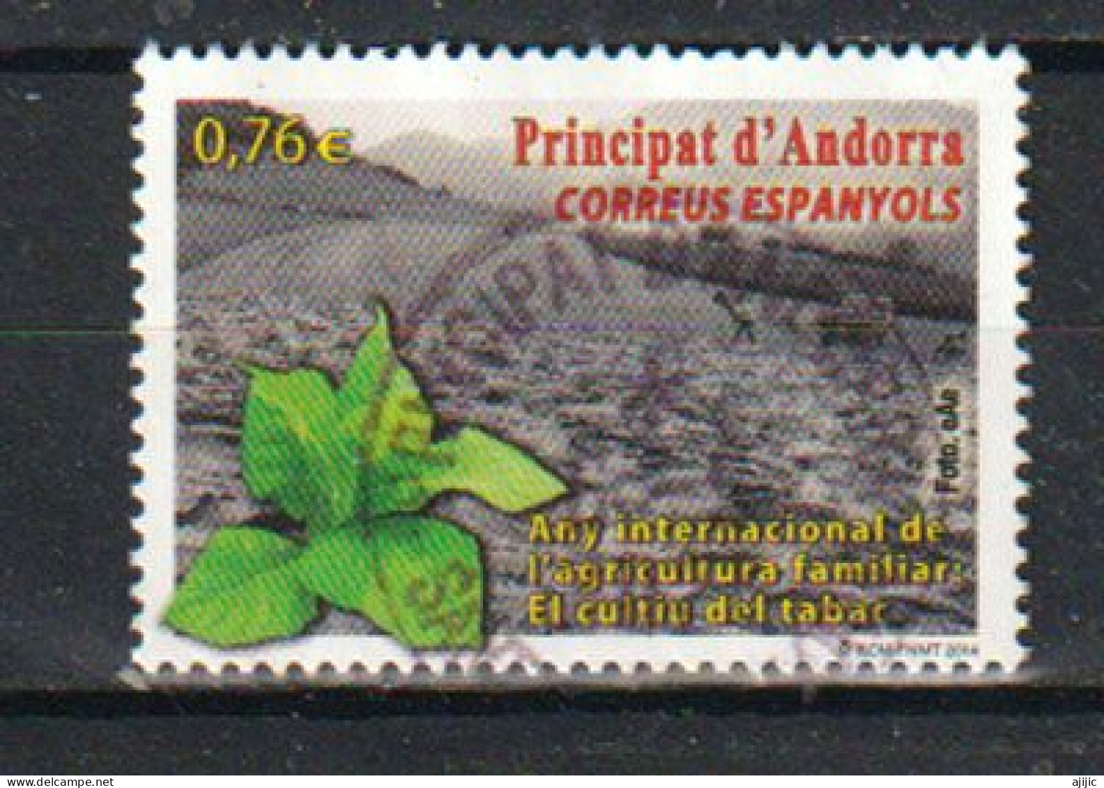 2014. Cultura Del Tabaco En Andorra , Un Sello Cancelado, 1ª Calidad - Used Stamps