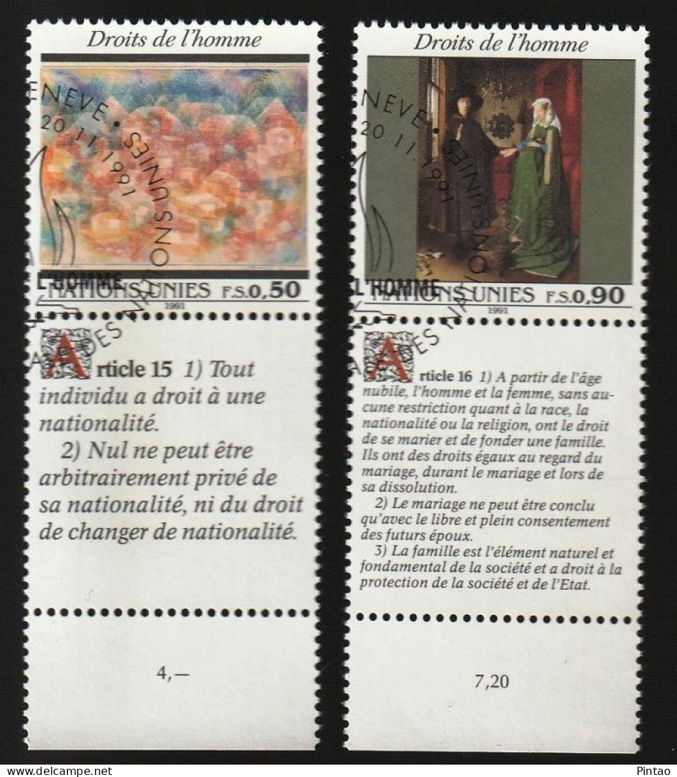 WW14011- NAÇÕES UNIDAS (GENEBRA) 1991- CTO (DIREITOS DO HOMEM) - Used Stamps