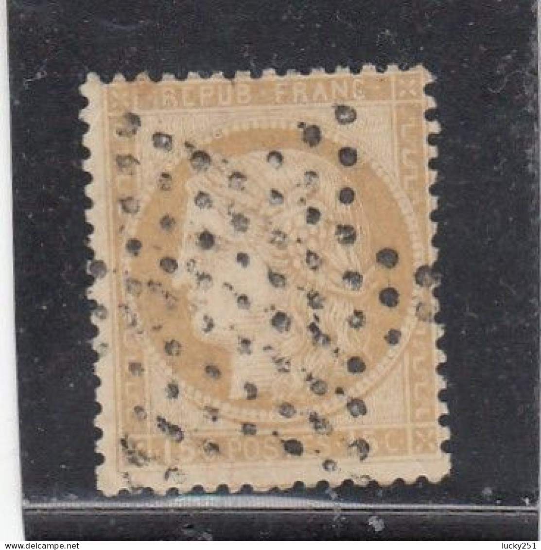 France - Année 1871/75 - N°YT 55 - Type Cérès - Oblitération Etoile Muette - 15c Bistre - 1871-1875 Ceres