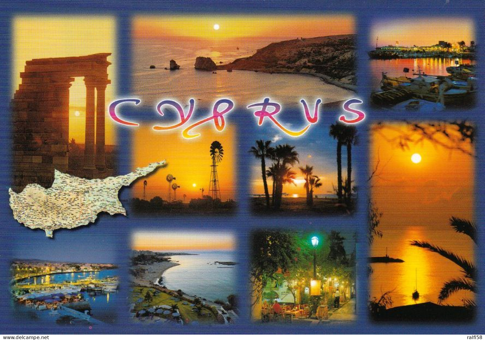 1 AK Zypern / Cyprus * Sehenswürdgkeiten Von Zypern Mit Einer Landkarte * - Chypre