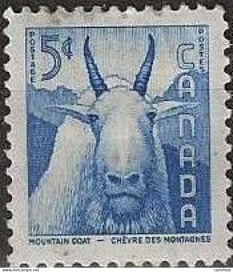 CANADA 1956 National Wild Life Week - 5c. - Blue (Mountain Goat) MH - Unused Stamps